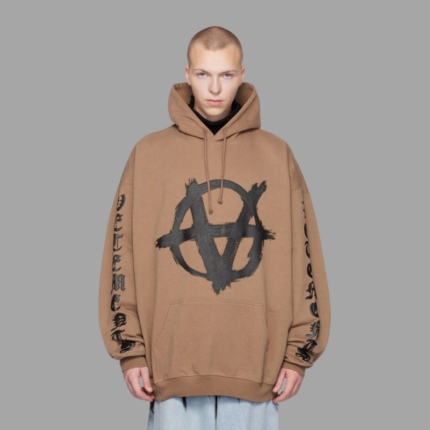 Vetements Taupe Reverse Anarchy Hoodie