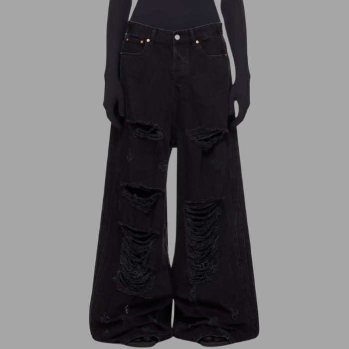 VETEMENTS Black Destroyed Jeans