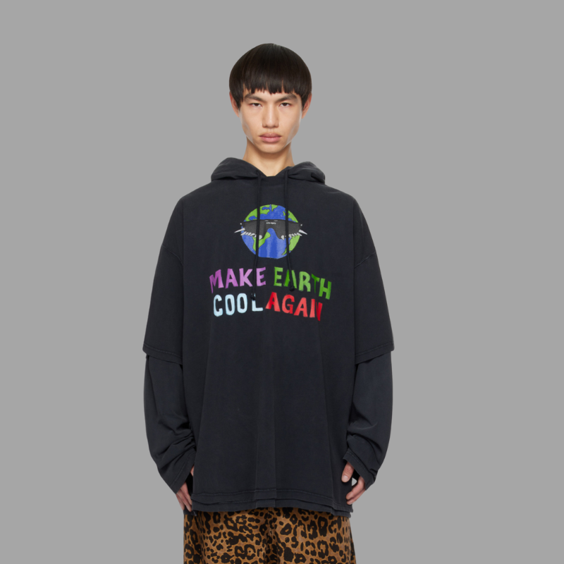 VETEMENTS Black ‘Make Earth Cool Again’ Hoodie