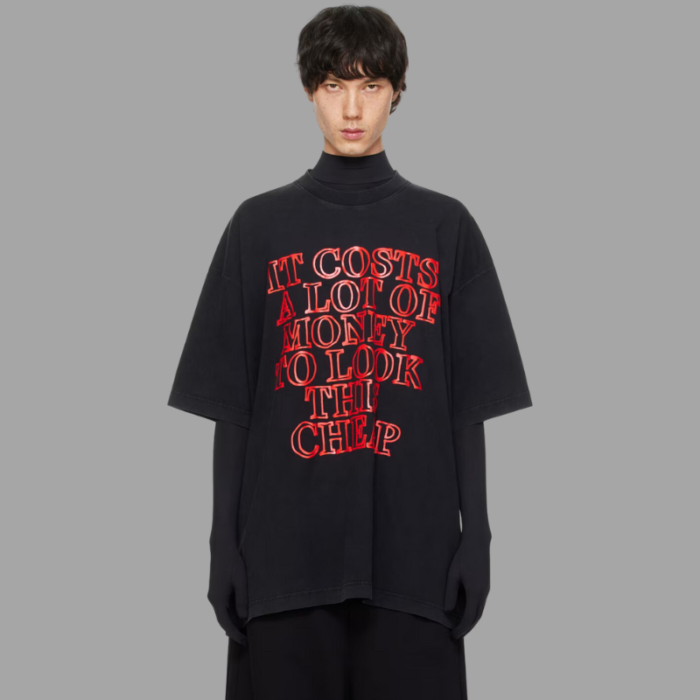 VETEMENTS Black Very Expensive T-Shirt