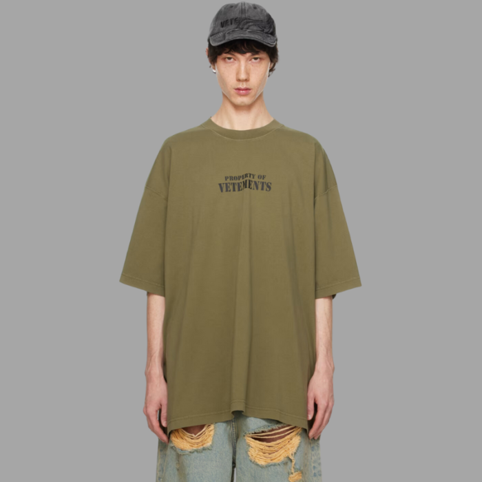 VETEMENTS Green ‘Property Of Vetements’ T-Shirt