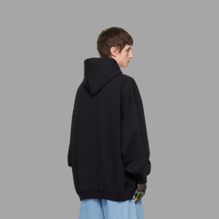 Vetements Black Printed Hoodie