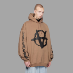 Vetements Taupe Reverse Anarchy Hoodie