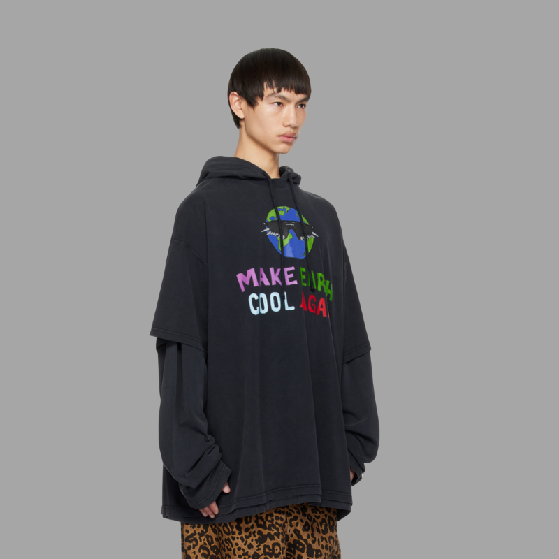 VETEMENTS Black ‘Make Earth Cool Again’ Hoodie