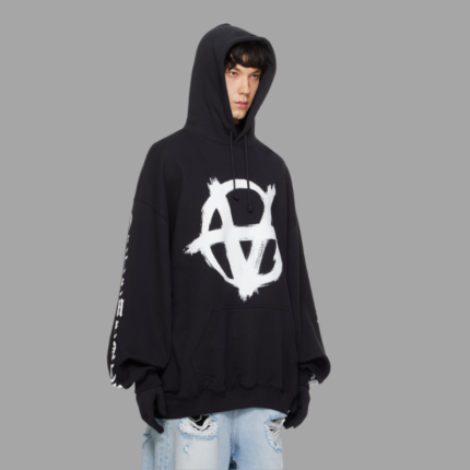 Vetements Black Double Anarchy Hoodie