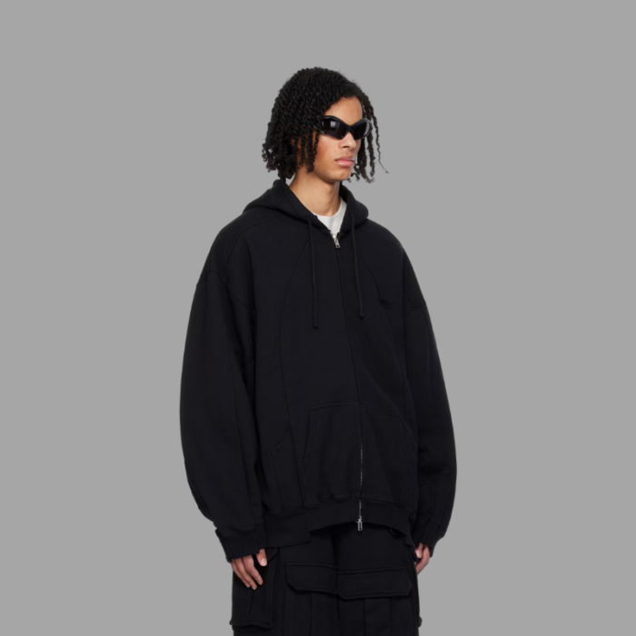 Vetements Black Paneled Hoodie