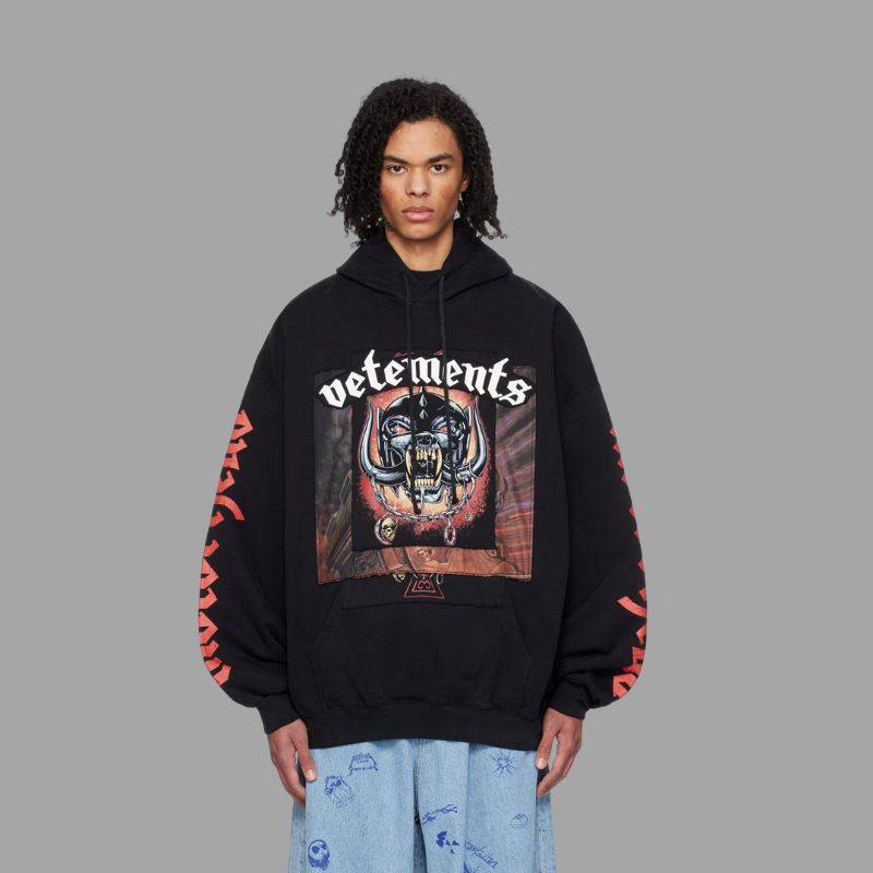 Vetements Black Bonded Hoodie