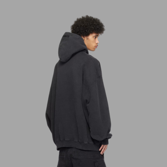 Vetements Black Crystal-Cut Hoodie