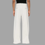 High-waist wide-leg trousers