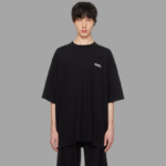 VETEMENTS Black Embroidered T-Shirt