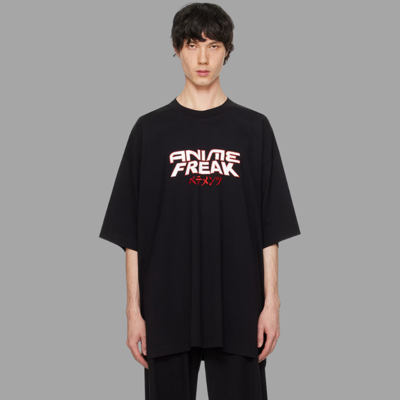 VETEMENTS Black ‘Anime Freak’ T-Shirt